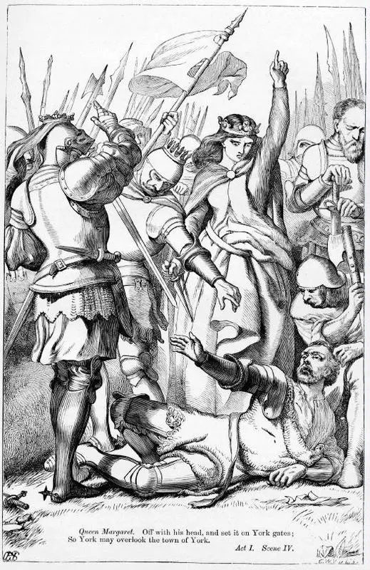 The Third Part of Henry VI by William Shakespeare, engraving, illustration - the Death of York